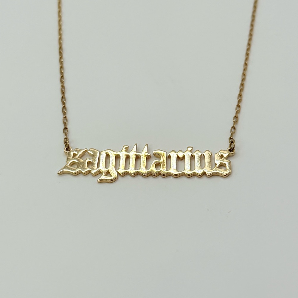 Sagittarius Necklace Choker Golden Zodiac Sign